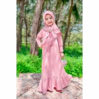 ราคา เดรสยาวมุสลิมสำหรับเด็ก ชุดเซตพร้อมผ้าคลุม เดรสยาวเด็กอิสลามพร้อมผ้าคลุมสวมสำเร็จ (23060185918)