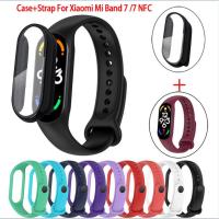 ราคา สาย+เคสหน้าปัด ฟิล์มกระจก mi band 7 2in1 สายนาฬิกา สำหรับ xiaomi mi band 7 miband 7 smart watch สายนาฬิกา (18015257990)