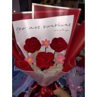 ราคา ช่อดอกไม้ลวดกำมะหยี่ ช่อเปล่า ช่อปัจฉิม ช่อวาเลนไทน์ (26872679021)