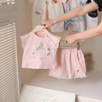 ราคา สูทแฟชั่นสำหรับเด็กหญิง เสื้อกั๊กลำลองแขนกุดและกางเกงขาสั้น ชุดสองชิ้นสวมใส่แยกได้ (44753805645)