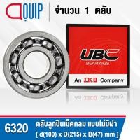 ราคา 6320 UBC ตลับลูกปืน รอบสูง สำหรับงานอุตสาหกรรม แบบไม่มีฝา 6320 OPEN ( Deep Groove Ball Bearing ) (6320992380)