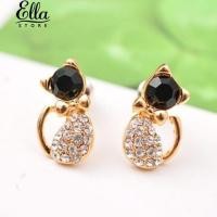 ราคา ต่างหูสตั๊ด รูปหมี ประดับเพชรเทียม (1090397764)