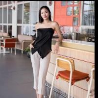 ราคา Basicsbysita กางเกง skinny trouser สีเบจ ของใหม่ (4715695293)