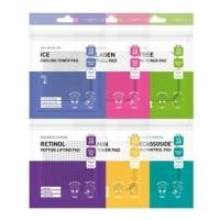 ราคา DERMAL 6 ประเภท Toner Pad Trial Kit ชุดเดินทางแบบพกพา - Ice Cooling, Collagen, Retinol, Madecassoside, Tea Tree, วิตามินแผ่นโทนเนอร์หน้าเกาหลี, 12 แผ่น, 1 แพ็ค (29243440711)