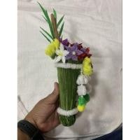 ราคา กรวยดอกไม้ไหว้ครู กรวยดอไม้ลวดกำมะหยี่ ไหว้ครู ขนาด 25เซน (24045271794)