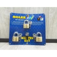 ราคา สินค้าราคาพิเศษ ชุดกุญแจคล้อง สั้น 0.125694444444444 SOLEX MACH II-PLUS 40MM ทอง (MASTER KEY) (9237535924)