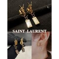 ราคา แบรนด์ใหม่ของแท้ SAINT LAURENT / YSL LOGO โลโก้รูปแบบคริสตัลจี้แฟชั่นต่างหู (26150135767)