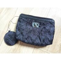 ราคา ใหม่ กระเป๋า Anna Sui ใส่เครื่องสำอาง พร้อมกระจก สีดำ ม่วง แอนนา ซุย (24655516782)