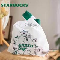 ราคา (ส่งฟรี พร้อมส่งในไทย) Starbucks สตาร์บัค ถุงผ้าไนล่อน พับเก็บได้ น้องหมีรักษ์โลก Earth Day (ของแท้) (21513525517)