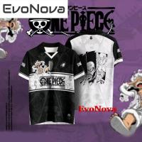 ราคา ชุดเสื้อเจอร์ซีย์อนิเมะ Evonova ONE PIECE 2024 รุ่นสีดำและขาว เสื้อแขนสั้นผู้ชาย คอปกย้อนยุค เสื้อเจอร์ซีย์ไมโครไฟเบอร์แบบซับลิเมชั่นเต็มรูปแบบ เสื้อผ้าสตรีทแวร์ยูนิเซ็กซ์ (25993151970)