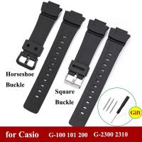 ราคา สายนาฬิกาข้อมือเรซิ่น 16 มม. สีดํา สําหรับ Casio G Shock G-100 G-200 G-101 G-2310 G-2300 (16060882262)