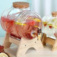 ราคา โหลแก้วจ่ายน้ำ 1ลิตร 3ลิตร 5ลิตร โหลใส่น้ำ พร้อมฐานไม้+พร้อมก๊อก โถจ่ายน้ำ โหลแก้วใส่เครื่องดื่มพร้อมส่ง (24128078394)