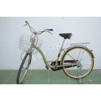 ราคา จักรยานแม่บ้านญี่ปุ่น - ล้อ 24 นิ้ว - ไม่มีเกียร์ - สีเขียว [จักรยานมือสอง] (22324736133)