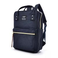 ราคา กระเป๋า Anello แท้ regular canvas square backpack สีกรมท่า (4116725789)