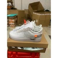 ราคา OFF-WHITE x Nike Air Force 1 Low สีขาว รองเท้าผ้าใบพร้อมส่ง (52655684123)