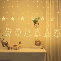 ราคา ม่านไฟตกแต่ง LED ไฟกระพริบ ไฟประดับ ไฟม่าน ไฟตกแต่ง ไฟตกแต่งห้อง ไฟกระพริบรูปดาว/หัวใจ/คริสต์มาส 138หัว 3.5เมตร (7561903672)