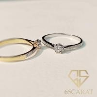 ราคา 65Carat - แหวนเพชรแท้ เพชรน้ำ100 น้ำหนัก 0.16 กะรัต ทองคำแท้9K(37.5%) รหัสR93 (23765008564)