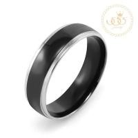 ราคา 555jewelry Stainless Steel 316L แหวน ผู้ชาย ดีไซน์เรียบเท่ (Steel/Black) รุ่น MNC-R185-D (606742782)