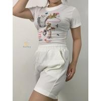 ราคา ชุดเซ็ตดีไซน์เก๋ชุดสองชิ้น เสื้อแขนสั้นลายแมว+กางเกงขาสั้นผ้าสบาย (42971585913)