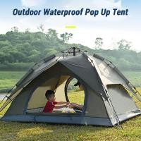 ราคา Fangzi กลางแจ้งกันน้ำ Pop Up เต็นท์ 3-4 คนเต็นท์ทันที Double Layer อัตโนมัติสำหรับ Camping (42127000241)