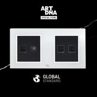 ราคา ART DNA รุ่น A78 ชุดเต้ารับโทรศัพท์+โทรทัศน์+คอมพิวเตอร์คู่ เฟรมกระจก ปลั๊กไฟโมเดิร์น ปลั๊กไฟสวยๆ สวิทซ์ สวยๆ (5336631768)