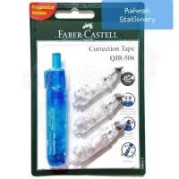 ราคา เทปลบคําผิด QJR 506 บลูลํากล้อง + กระดาษ 3 รีฟิล faber castell / Type X (25787490098)