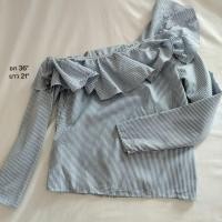 ราคา เสื้อแฟชั่นเปิดไหล่ข้างเดียว (25104782861)