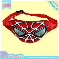 ราคา MERAH CTShopID PREMIUM SPIDER EYES กระเป๋าคาดเอวเด็กสีแดง คุณภาพดี (29265171447)