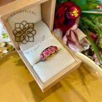 ราคา แหวนพลอยทับทิม อัญมณีพลอยแท้คัดเกรด ทับทิมสีชมพูเสริมราศี เครื่องประดับของแท้เสริมดวง สินค้ามีใบรับประกันดูแล (26910120718)