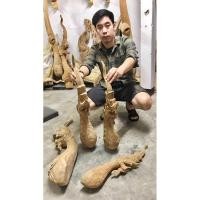 ราคา ช่อฟ้าพญานาคงานไม้สักแกะสลัก ช่อฟ้าไม้สักแกะสลัก (20893831788)