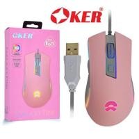 ราคา OKER เมาส์เกมมิ่งG21 GALAXY PINK Gaming Mouse RGB Macro (25223980329)