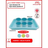 ราคา ชุดถาด Mitra Loka และถ้วยพลาสติก Pastel Series 6 ใบ (29693697494)