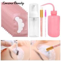 ราคา 63pcs Eyelash Extension ชุดทําความสะอาด Lash แชมพูแปรงสบู่โฟมซักผ้าขวดมาสคาร่า Wands Eyelash Gel Pads สําหรับ Salon Supplies (28553902970)