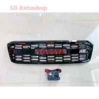 ราคา กระจังหน้า Toyota Vigo 2008 GR กระจังหน้าแต่งวีโก้ กระจังหน้ารถ [ ดำเงา ไฟส้ม ] LA (56905722019)