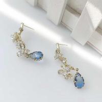 ราคา เข็มเงินฝังเพชรแมวตาหินคริสตัลดอกไม้ต่างหูออกแบบหวานสร้างสรรค์ลมสตั๊ดต่างหูแฟชั่น (28310808781)