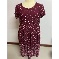 ราคา เดรสไซส์ใหญ่ สาวอวบผ้ายืดสีแดงเลือดหมู (3161213755)