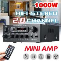 ราคา 1000W Home MINI เครื่องขยายเสียง Theatre 220V Bass Audio Power Amplifiers Bluetooth HIFI 2.0 Channel Digital F (45701397879)