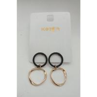 ราคา ต่างหู แบบติดหู ก้านเงินแท้ ห่วง2ห่วง สีดำ สีทอง งานป้ายแบรนด์ยูโรป (12759921755)