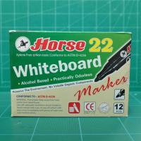 ราคา ปากกาไวท์บอร์ดตราม้า Horse Whiteboard Marker H-22 หมึกสีเขียว (1กล่อง/12ด้าม) ขนาดหัวปากกา 2 มม. (Non-Permanent) (19020248192)