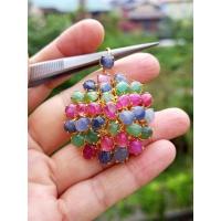 ราคา #จี้เข็มกลัดทับทิมหยกนิหร่าพม่า #จี้เข็มกลัดพลอยแท้ 4×5cm. (14766317732)