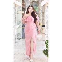 ราคา เดรสออกงานคนอ้วน ชุดราตรีคนอ้วน ชุดออกงานกลางคืนไซส์ใหญ่ (24327763529)