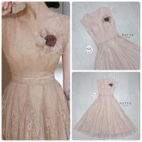 ราคา Natta เดรสออกงานผ้าลูกไม้สีน้ำตาล (41611245104)