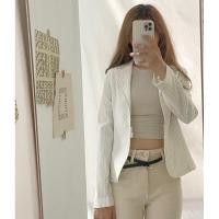 ราคา เสื้อสูท ZEIN สีขาวลายริ้ว (มือสอง) (23372982791)