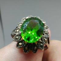 ราคา แหวนพลอยแท้สีเขียวของโบราณงานเก่ามาก (2036798081)