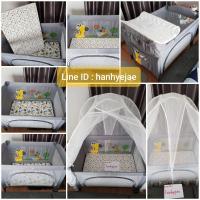 ราคา ส่งฟรี !! ส่งต่อ เปลเด็ก ยี่ห้อ CAMERA เปลเด็ก Playpen ยีราฟ สีเทา + เบาะฟองน้ำหนา 8 cm. (11252241106)