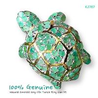 ราคา KJ767 แหวนเต่ามรกตอายุยืนมรกต Natural Emerald ขนาดแหวน 59 (29018088086)