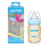 ราคา Natur- ขวดนมคอกว้าง สมาร์ท PES สีชา พร้อมจุกนิ่มหลายรู ขนาด 5 ออนซ์ (25933447666)