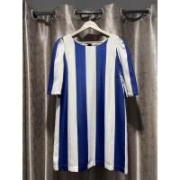 ราคา เดรสสั้นลายทางขาวน้ำเงิน(มือสอง) (20820777110)