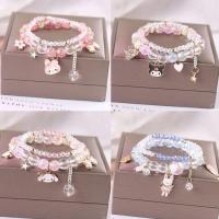 ราคา SANRIO สร้อยข้อมือคริสตัล ประดับไข่มุก ลายการ์ตูน Kuromi Melody Hello Kitty เหมาะกับวันวาเลนไทน์ สําหรับเด็กผู้หญิง (24018024222)