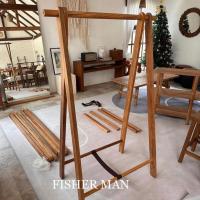 ราคา ราวผ้า ราวแขวนผ้าไม้สัก แบบแยกประกอบ (21381763854)